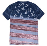 US Flag Tee Performance Men's Made in USA Patriotic American Flag Crew Neck T-Shirt