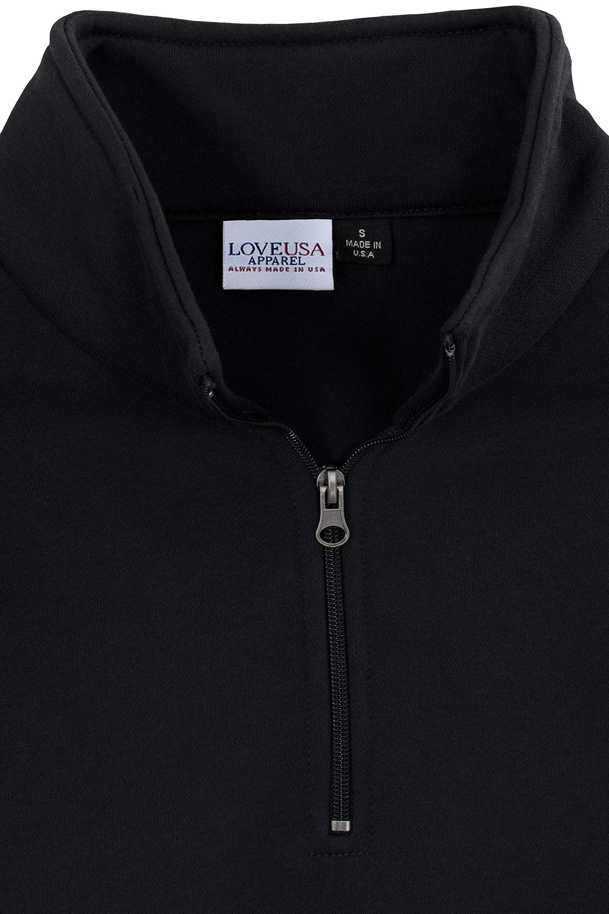 Men's Heavy Duty 1/4 Zip Sweatshirt with Heavy Weight Micro Fleece Made in USA