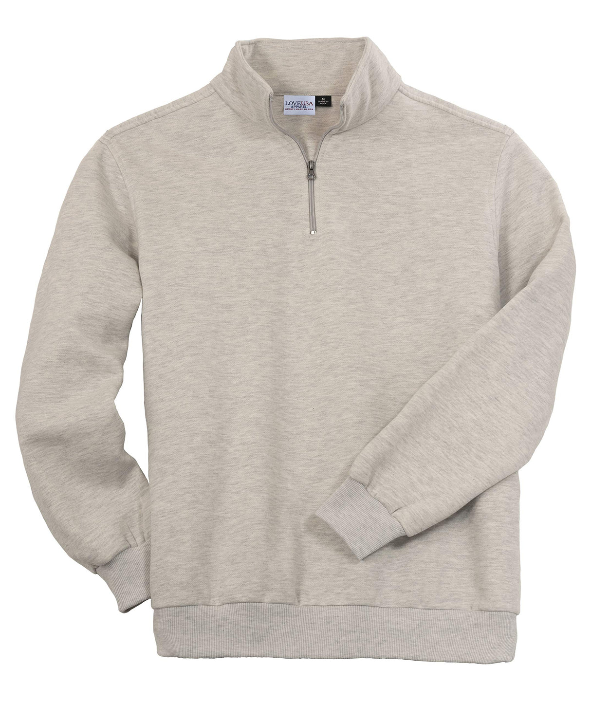 Men's Heavy Duty 1/4 Zip Sweatshirt with Heavy Weight Micro Fleece Made in USA
