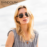 Randolph USA | Matte Black Classic Aviator Sunglasses for Men or Women 100% UV