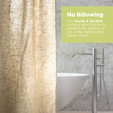 Bean Products Hemp White Shower Curtain [70" x 74"] | All Natural Materials - Made in USA | Works with Tub, Bath and Stall Showers