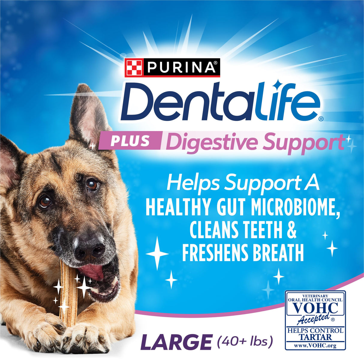 Dentalife Purina Plus Digestive Support Chicken and Pumpkin Flavor Large Dog Dental Chews