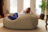 Chill Sack Bean Bag Chair: Huge 6' Memory Foam Furniture Bag and Large Lounger - Big Sofa with Soft Micro Fiber Cover - Red Furry