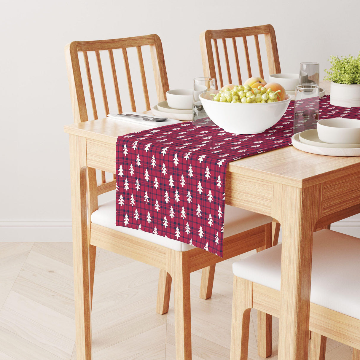 Fabric Textile Products Round Tablecloth, 100% Milliken Polyester, Machine Washable, 90" Round, Red Christmas Reindeer