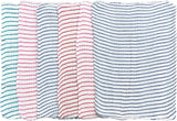 B53 6-Pack Textured Multicolored Dish Cloths Kitchen Towels for Washing, Dusting, and Household Cleaning