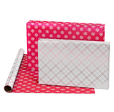 American Greetings 120 sq. ft. Pink Christmas Wrapping Paper Set, Red and Pink (4 Rolls 30 in. x 12 ft., 7 Bows, 30 Gift Tags)