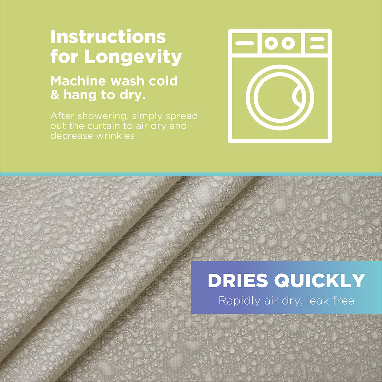 Bean Products Cotton Shower Curtain (White), [70" x 74"] | All Natural Materials| Works with Tub, Bath and Stall Showers