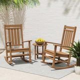 POLYWOOD® Estate 3-Piece Rocking Chair Set, Teak