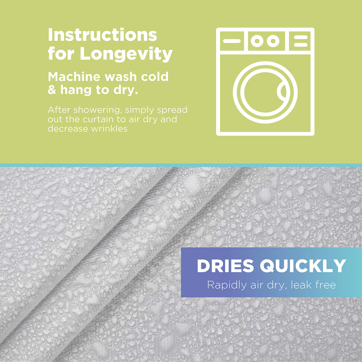 Bean Products Cotton Shower Curtain (White), [70" x 74"] | All Natural Materials| Works with Tub, Bath and Stall Showers