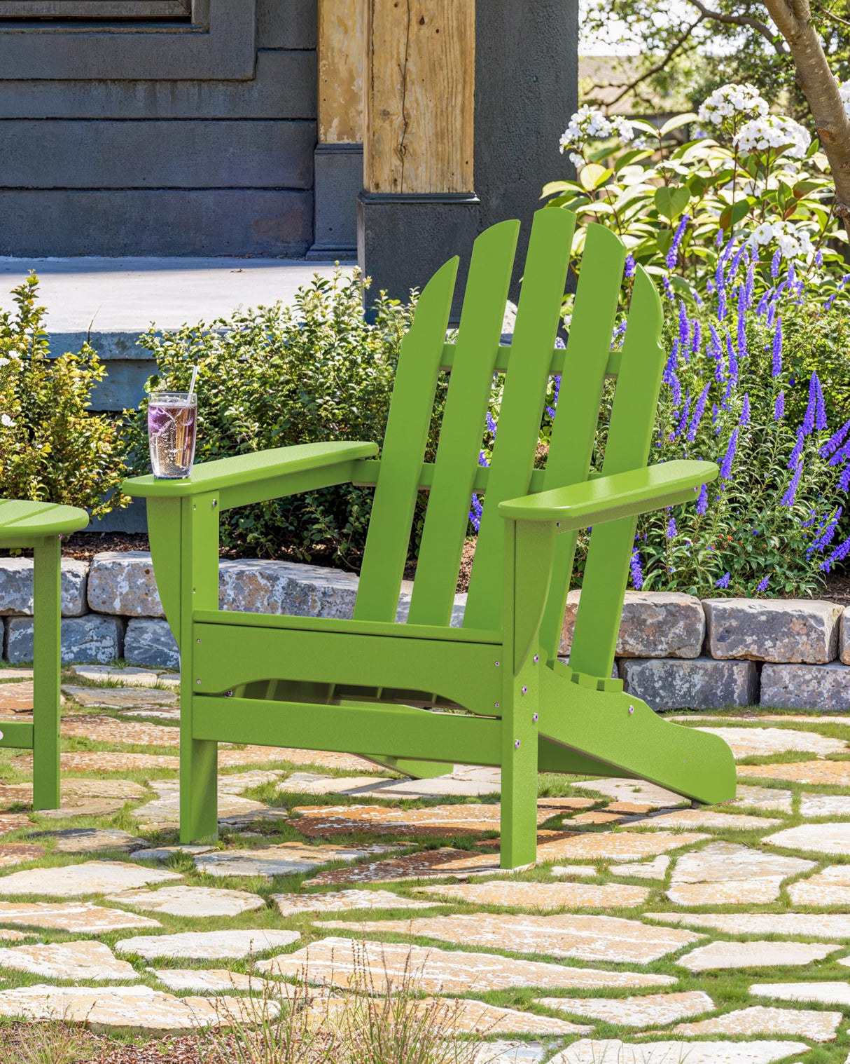 POLYWOOD AD4030PB Classic Outdoor Adirondack Chair, Pacific Blue