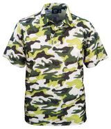 Akwa Men's Made in USA Camouflage Camo Polo Shirt with Moisture Wicking Polyester