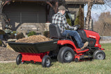 Craftsman CMXGZBF7124489 350 lb Load Capacity, Tow Behind Poly Dump/Swivel Cart, 10 CU FT Capacity; Lawn & Garden Cart/Trailer for Lawn Mowers, Easy to Use Hand Dumping Mechanism