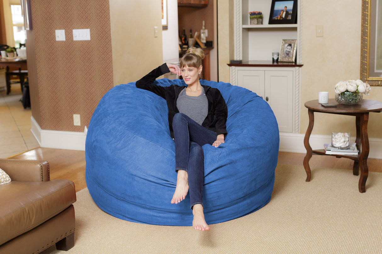 Chill Sack Bean Bag Chair: Giant 6' Memory Foam Furniture Bean Bag - Big Sofa with Soft Micro Fiber Cover, Charcoal