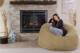 Chill Sack Bean Bag Chair: Giant 5' Memory Foam Furniture Bean Bag - Big Sofa with Soft Micro Fiber Cover - Black