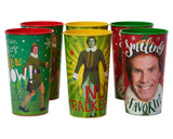American Greetings 8-Count 16 oz. Reusable Plastic Cups, Santa and Snowman Christmas Party Supplies