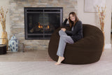 Chill Sack Bean Bag Chair: Giant 5' Memory Foam Furniture Bean Bag - Big Sofa with Soft Micro Fiber Cover - Black