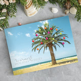 Masterpiece Sparkling Santa Christmas Cards / 16 Festive Holiday Cards Set With White Envelopes / 5 5/8" x 7 7/8" Winter Gold Foil Greeting Cards With Inside Verse/Made In The USA