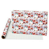 American Greetings 120 sq. ft. Christmas Wrapping Paper Set, Tan, Plaid, Snowman and Christmas Text (4 Rolls 30 in. x 12 ft., 7 Bows, 30 Gift Tags)