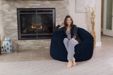 Chill Sack Bean Bag Chair: Giant 4' Memory Foam Furniture Bean Bag - Big Sofa with Soft Micro Fiber Cover - Black