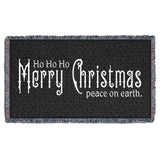 Pure Country Weavers It's A Wonderful Life Blanket Black - Gift Christmas Tapestry Throw for Back of Couch or Sofa - Woven from Cotton - Made in The USA (61x36)