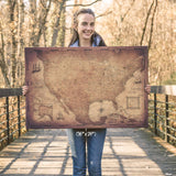 Push Pin USA Travel Map- Golden Aged - Made in Ohio, USA!
