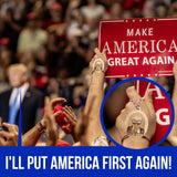 2024 Donald Trump Ornaments - I'll Be Back Wooden Decor - USA Made Christmas Ornament - Patriotic Decorations for American Constitutional Patriots - Wood Gift for Home, Office, Car