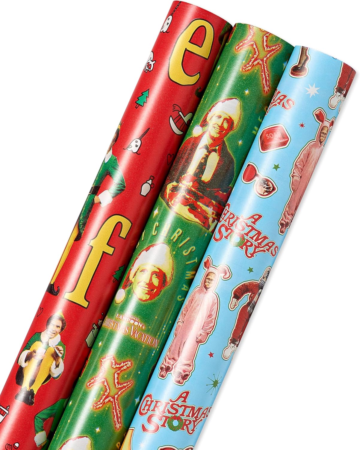 American Greetings 105 sq. ft. Christmas Wrapping Paper Bundle, Classic Movies (3 Rolls 30 in. x 14 ft.)