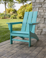 POLYWOOD AD420BL Modern Adirondack Chair, Black