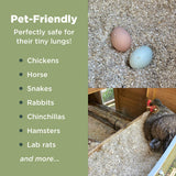 Hemp Chicken and Animal Bedding 8 Lbs of Natural Ground Hurds - SUPER ABSORBENT- DUST FREE- for your CHICKENS, Horse, Rabbit, Reptile, Hamster, Cage Coop or CAT LITTER - USA Grown - Carbon Negative