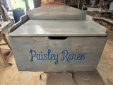 Personalized/Hand Carved/Toy Chest/Toy Box/Chest/Baby Gift/Memory Keeper/Gift/Christmas Present/Made in USA (36, red oak)