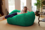 Chill Sack Bean Bag Chair: Huge 6' Memory Foam Furniture Bag and Large Lounger - Big Sofa with Soft Micro Fiber Cover - Red Furry