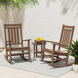 POLYWOOD® Estate 3-Piece Rocking Chair Set, Teak