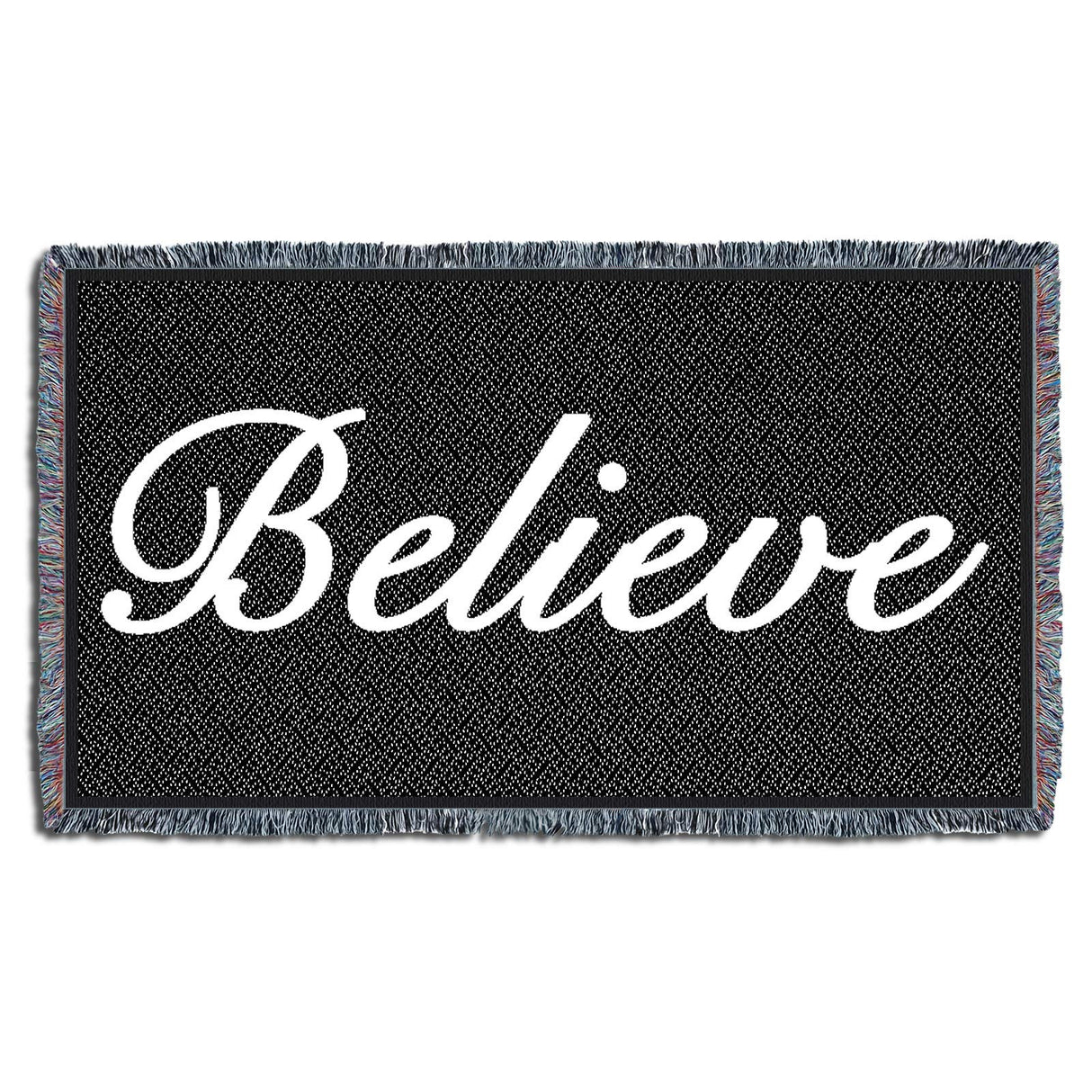 Pure Country Weavers It's A Wonderful Life Blanket Black - Gift Christmas Tapestry Throw for Back of Couch or Sofa - Woven from Cotton - Made in The USA (61x36)