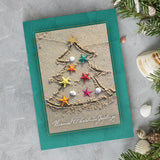 Masterpiece Sparkling Santa Christmas Cards / 16 Festive Holiday Cards Set With White Envelopes / 5 5/8" x 7 7/8" Winter Gold Foil Greeting Cards With Inside Verse/Made In The USA