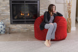 Chill Sack Bean Bag Chair: Giant 4' Memory Foam Furniture Bean Bag - Big Sofa with Soft Micro Fiber Cover - Black
