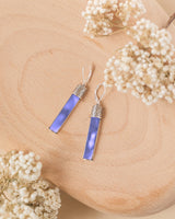 Recycled Antique Bottle and Dishware and Sterling Silver Bottoms Up Lever Back Earrings (Vintage Mason Jar)