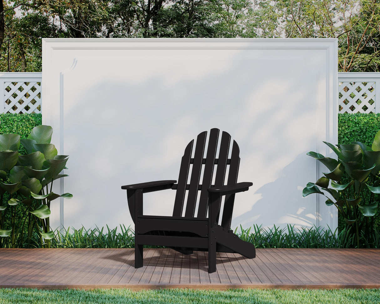 POLYWOOD AD4030PB Classic Outdoor Adirondack Chair, Pacific Blue