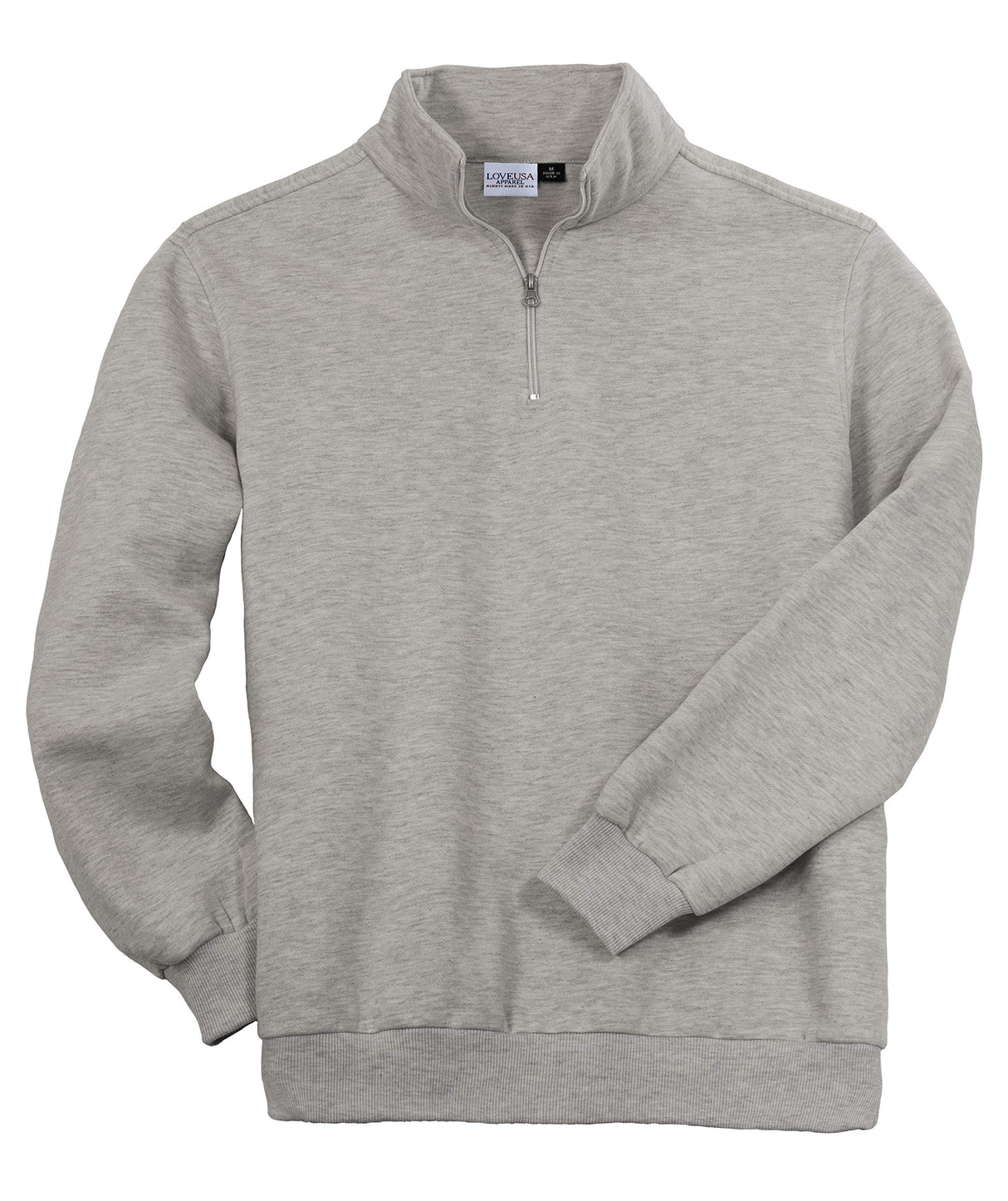 Men's Heavy Duty 1/4 Zip Sweatshirt with Heavy Weight Micro Fleece Made in USA