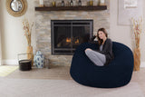 Chill Sack Bean Bag Chair: Giant 5' Memory Foam Furniture Bean Bag - Big Sofa with Soft Micro Fiber Cover - Black