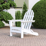 POLYWOOD AD5030WH Classic Folding Adirondack Chair, White 35.7 x 29 x 35.7 inches