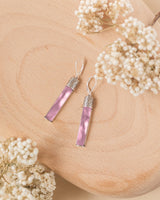 Recycled Antique Bottle and Dishware and Sterling Silver Bottoms Up Lever Back Earrings (Vintage Mason Jar)