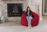 Chill Sack Bean Bag Chair: Giant 4' Memory Foam Furniture Bean Bag - Big Sofa with Soft Micro Fiber Cover - Black