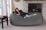Chill Sack Memory Foam Bean Bag Lounger, 7.5-Feet, Red Furry