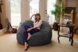 Chill Sack Bean Bag Chair: Giant 6' Memory Foam Furniture Bean Bag - Big Sofa with Soft Micro Fiber Cover, Charcoal