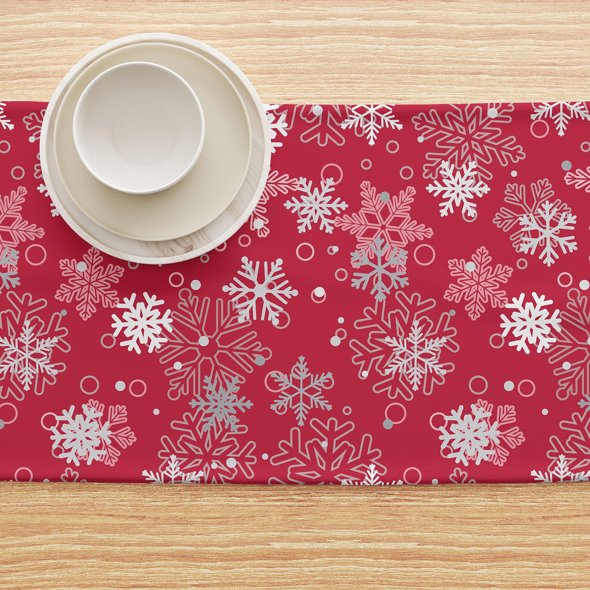 Christmas Table Runners | Garland Table Runner | Winter Decorations for Home | Festive Holiday Table Decor | Kitchen Dining Table Runner | Made in The USA | 14" x 108" Long