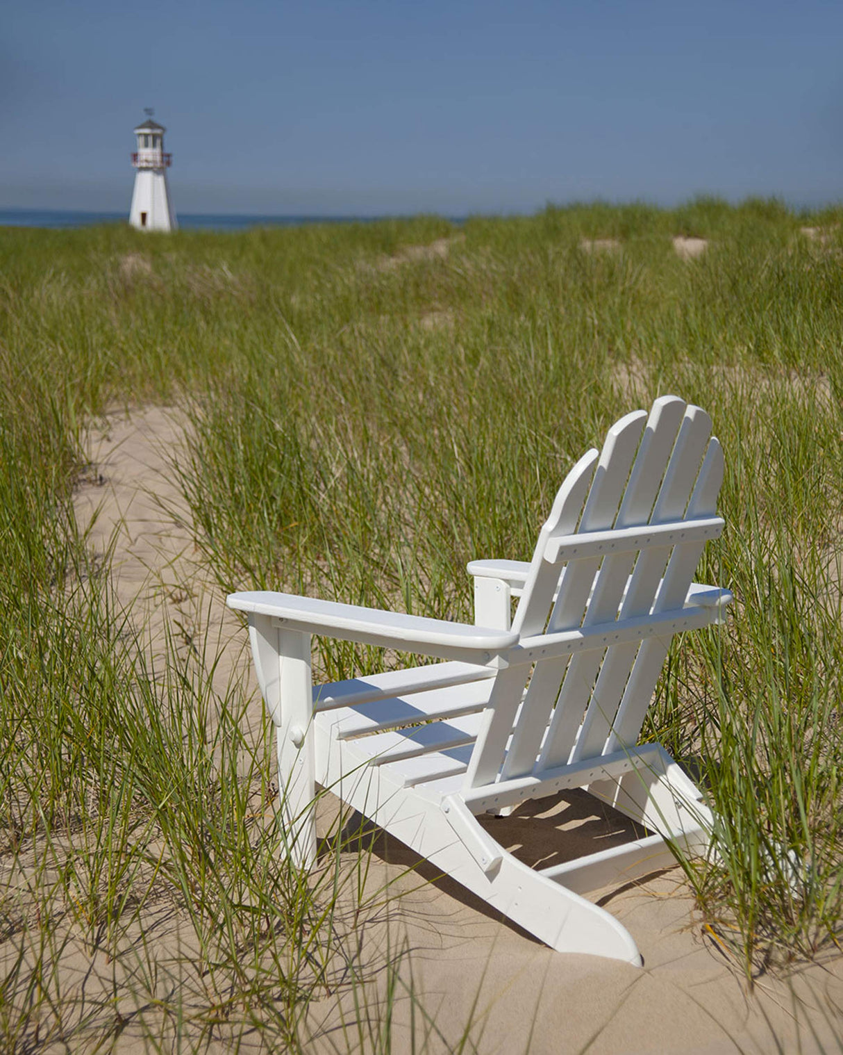 POLYWOOD AD5030WH Classic Folding Adirondack Chair, White 35.7 x 29 x 35.7 inches