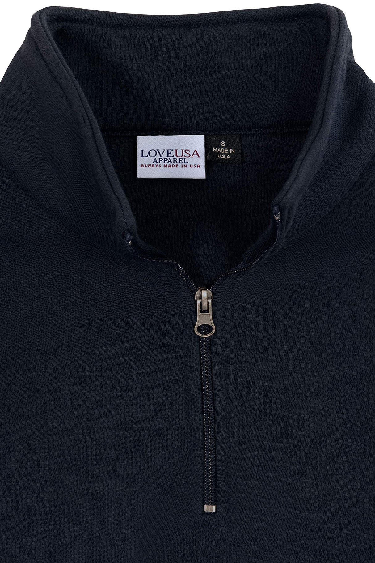 Men's Heavy Duty 1/4 Zip Sweatshirt with Heavy Weight Micro Fleece Made in USA