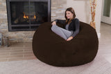 Chill Sack Bean Bag Chair: Giant 5' Memory Foam Furniture Bean Bag - Big Sofa with Soft Micro Fiber Cover - Black