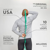 OPTP The Original Stretch Out Strap with Exercise Poster, USA Made Top Choice Stretch Out Straps for Physical Therapy, Yoga Stretching Strap or Knee Therapy Strap