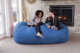 Chill Sack Memory Foam Bean Bag Lounger, 7.5-Feet, Red Furry